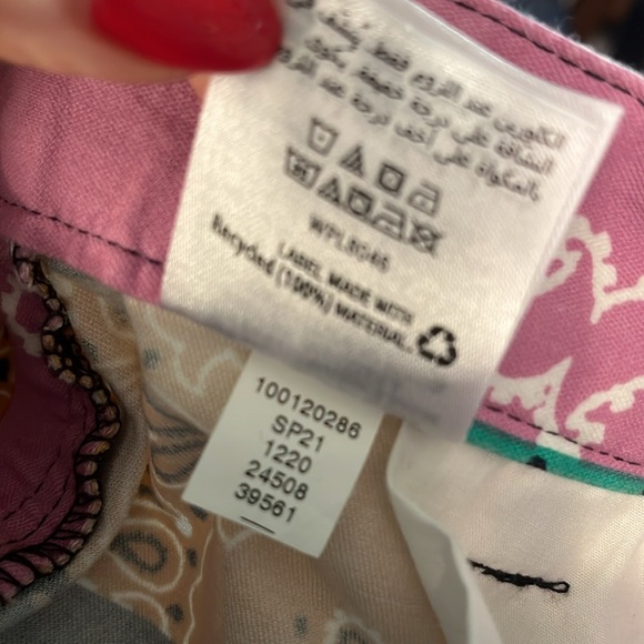 Sun + Stone Patchwork Pants Multicolor Boho Funky Size 30 - Picture 9 of 10